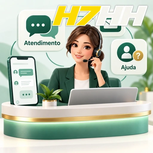 H7HH — ilustração de atendente com headset em uma central de atendimento